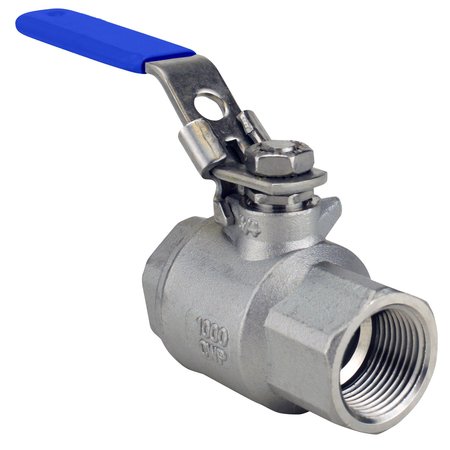 APOLLO BY TMG 3/4 in. Stainless Steel FNPT x FNPT Full-Port Ball Valve with Latch Lock Lever 96F10427